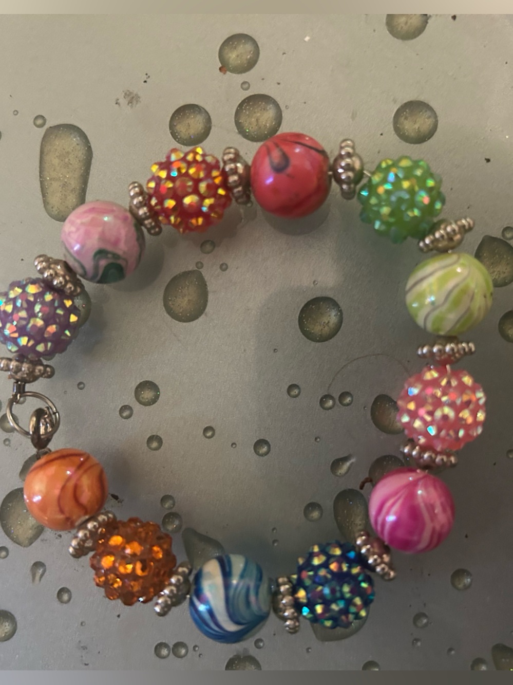 Colorful Beaded Stretch Bracelet - Multicolor